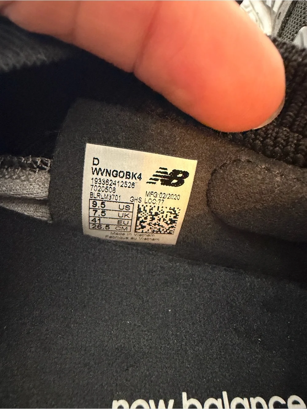 New Balance Fresh Foam Vongo V4 Black and White Running Sneakers